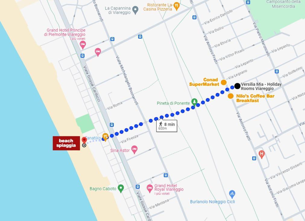 Versilia Mia - Beach At 8Min By Walk! New Rooms! Air Condition! Viareggio Exterior foto